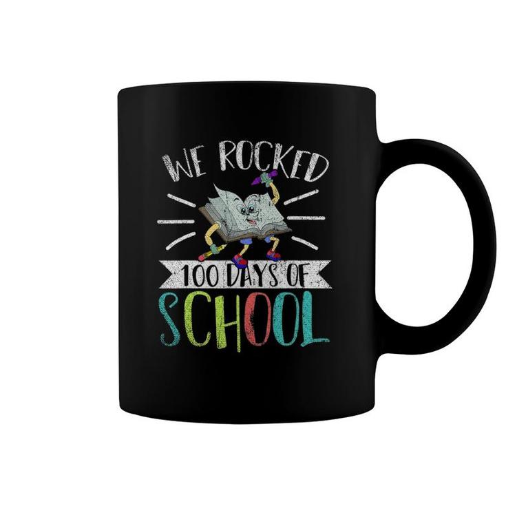 Cute Student Gift Book We Rocked 100 Days Of School Coffee Mug