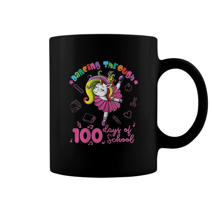 Cute Unicorn Ballerina 100 Days Of School Coffee Mug