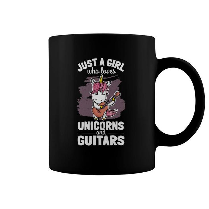 Cute Unicorn Guitar Player Woman Magical Girl Guitarist Coffee Mug