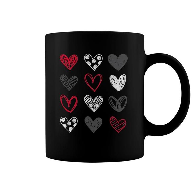 Cute Valentine's Day Hearts Fall In Love Coffee Mug