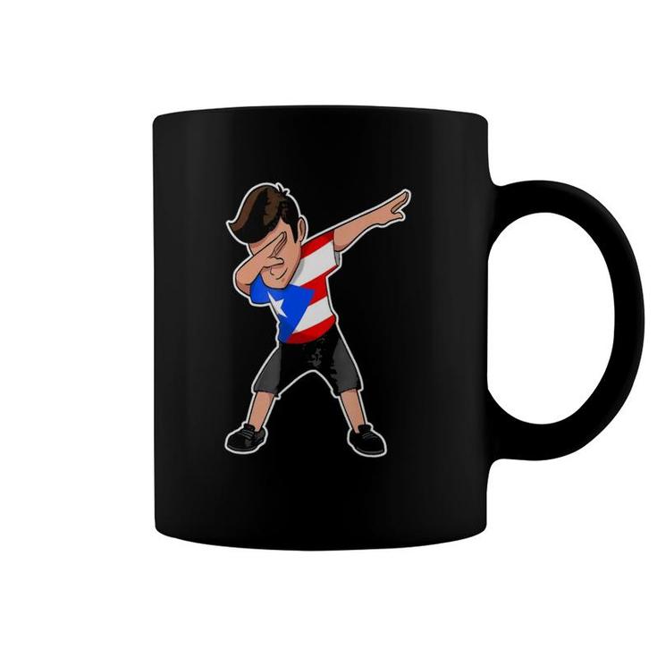 Dabbing Boy Puerto Rico Puerto Rican Flag Tee Coffee Mug