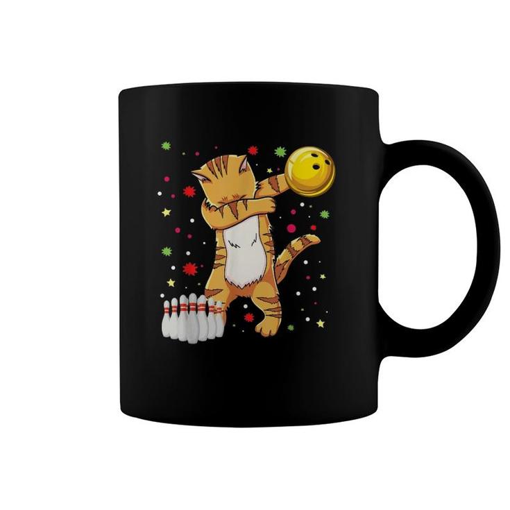 Dabbing Cat Bowling S Funny Bowling Gift Cat Girl Coffee Mug