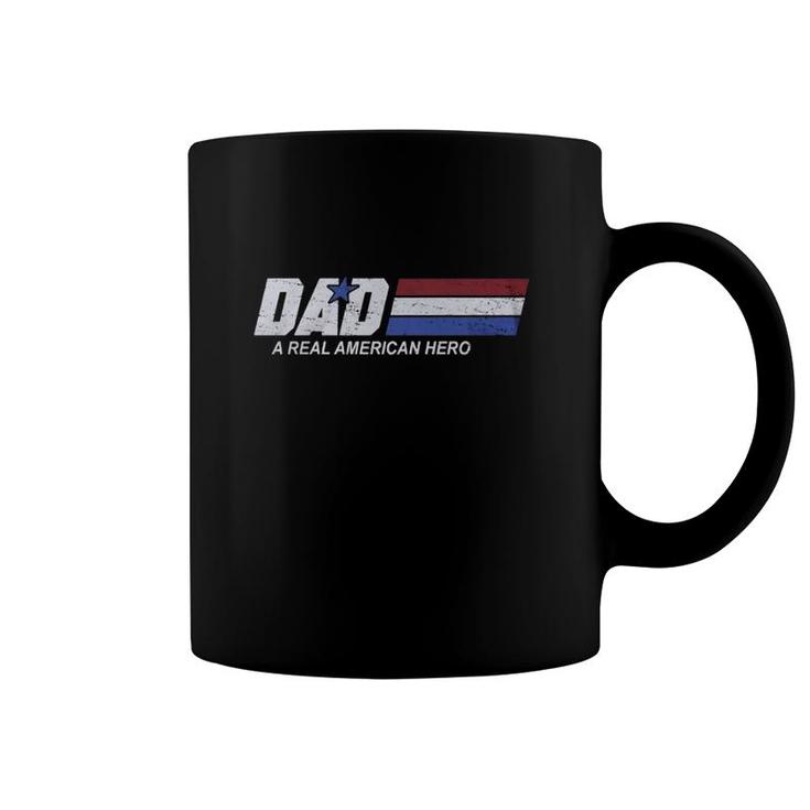 Dad A Real American Hero Father's Day Retro Vintage Coffee Mug