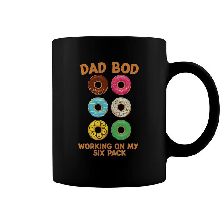 Dad Bod Working On My Six Pack Donut Funny Father's Day Coffee Mug