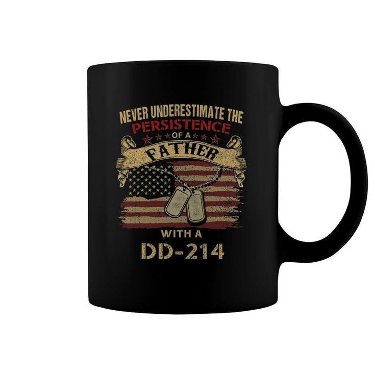 Dad Dd-214 Military Veteran Us Flag Coffee Mug