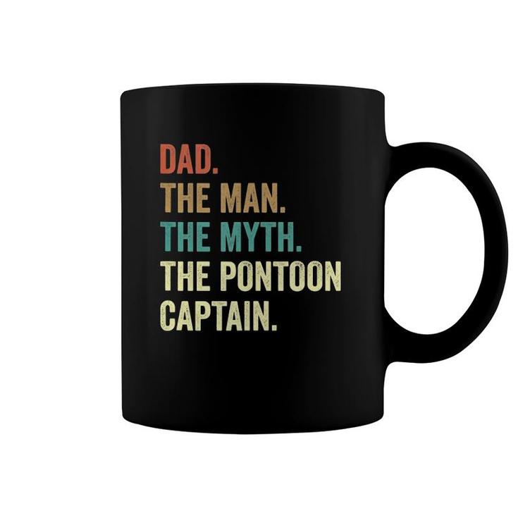 Dad Man Myth Pontoon Captain Funny Pontoon For Men  Coffee Mug