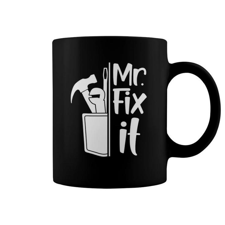 Dad Mr Fix It Funny  With Tools Graphic Father Coffee Mug