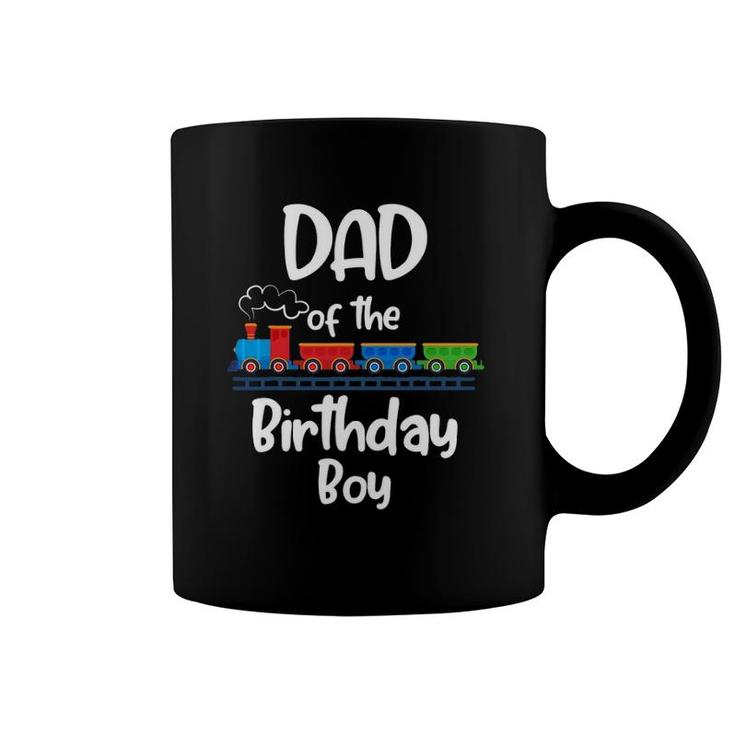 Dad Of The Birthday Boy Train Toys Theme Coffee Mug