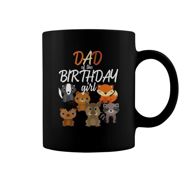 Dad Of The Birthday Girl Woodland Bday Party Matching Family Coffee Mug