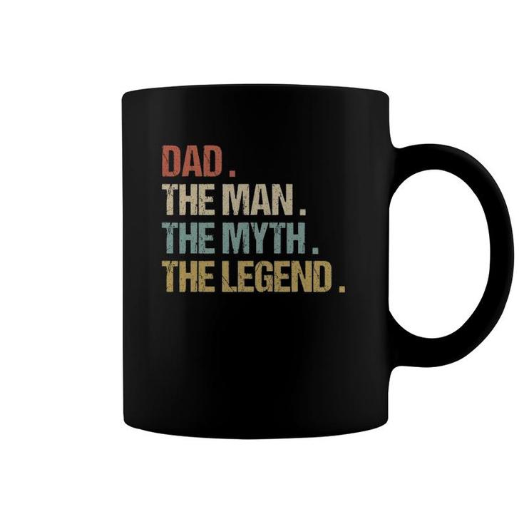 Dad The Man Myth Legend  Father Retro Christmas Gift Coffee Mug
