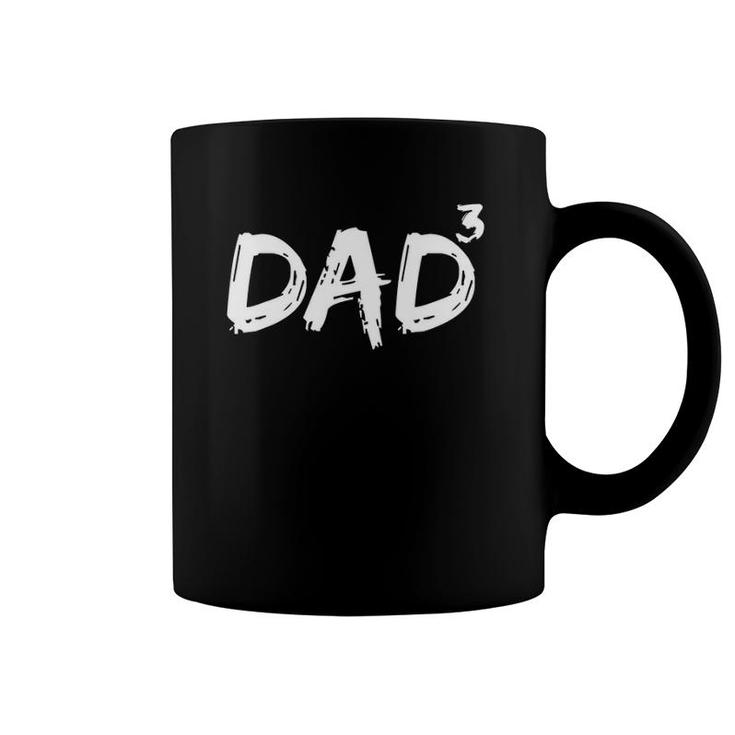 Dad To The Third Power Mens Pregnancy Announcement Dad Cubed Coffee Mug