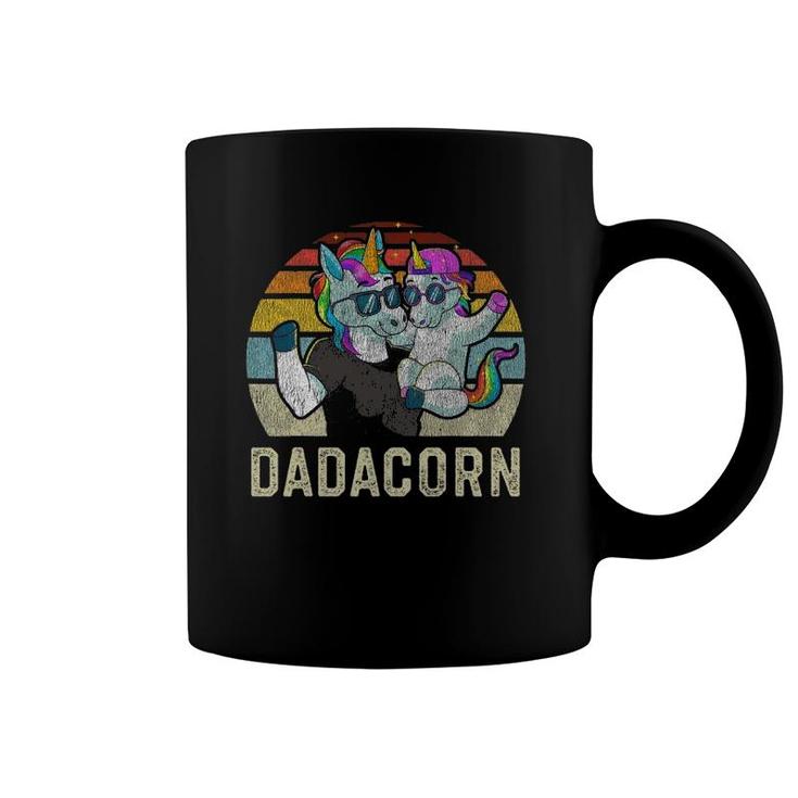 Dadacorn Unicorn Dad Papa Retro Vintage Father's Day Gift Coffee Mug