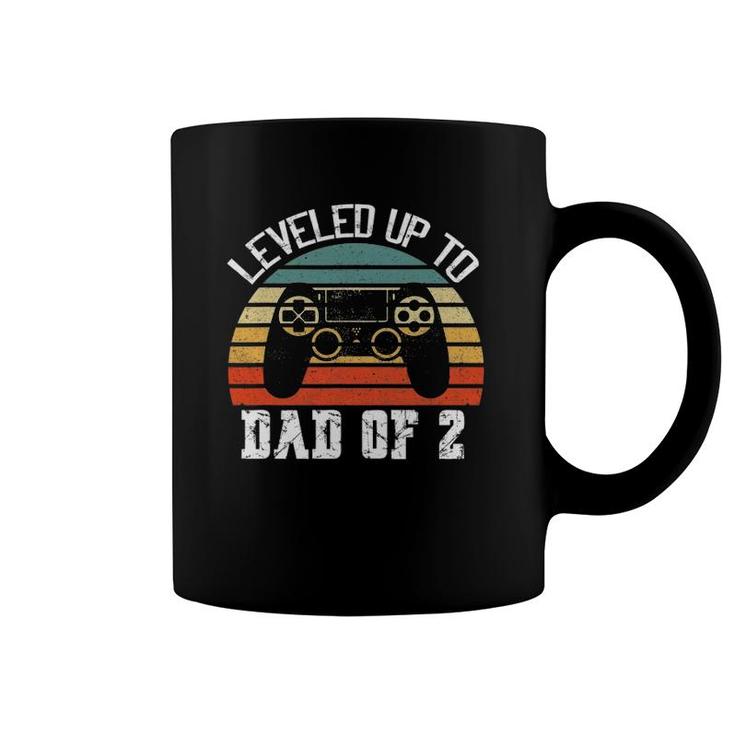 Daddy Again Leveled Up To Dad Of 2 Dad Coffee Mug