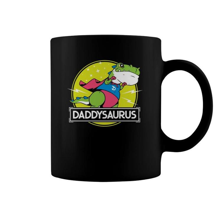 Daddysaurus Funny Dad Designs From Son Daughter Fathers Day  Coffee Mug