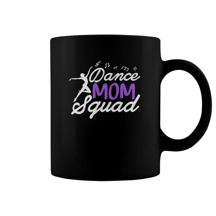 Dance Mom Squad Dacing Pose Silhouette Musical Notes Mother's Day Coffee Mug
