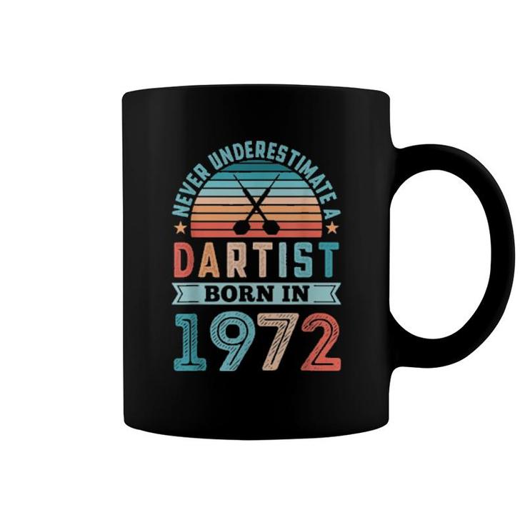 Dartist Born 1972 50Th Birthday Darts  Coffee Mug