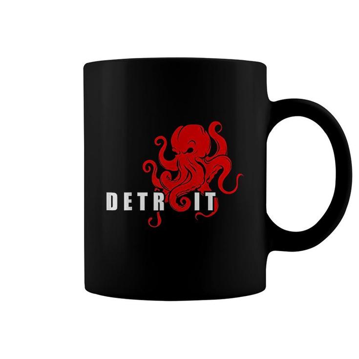 Detroit Michigan Octopus Kraken Downtown Motor City  Coffee Mug