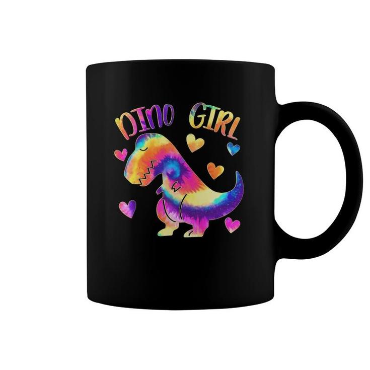 Dino Girl Dinosaur Lover Tie Dye Cute Teen Girls Gifts Coffee Mug