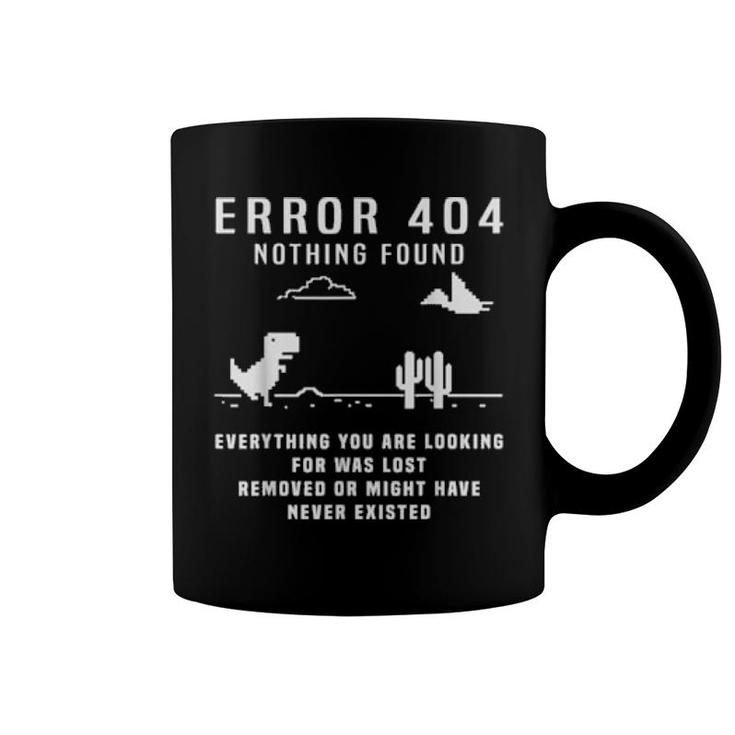 Dinosaur Error 404 Nothing Found Code Halloween 2021 Coffee Mug