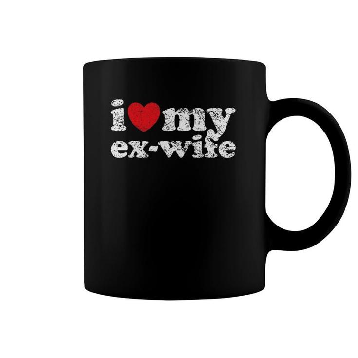 Distressed Grunge I Love My Ex Wife Coffee Mug