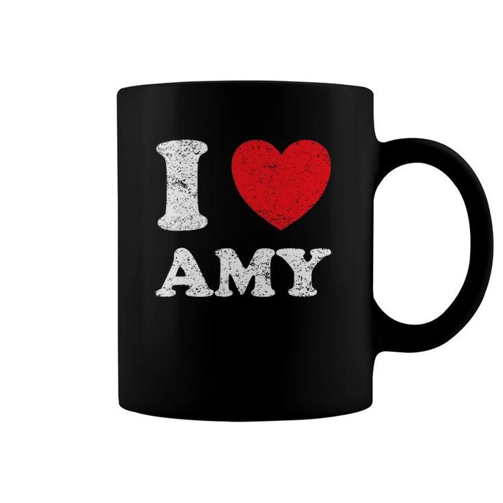 Distressed Grunge Worn Out Style I Love Amy Coffee Mug