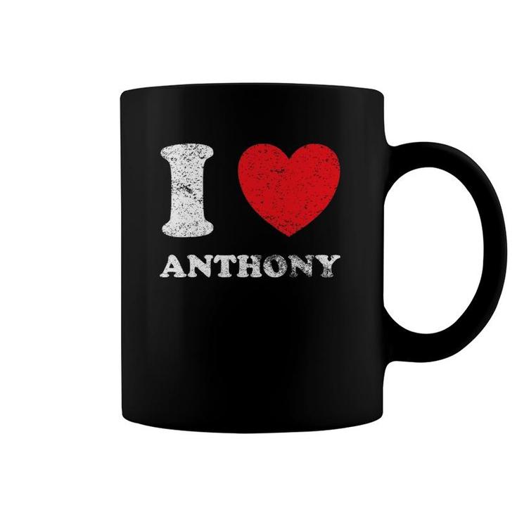 Distressed Grunge Worn Out Style I Love Anthony Coffee Mug