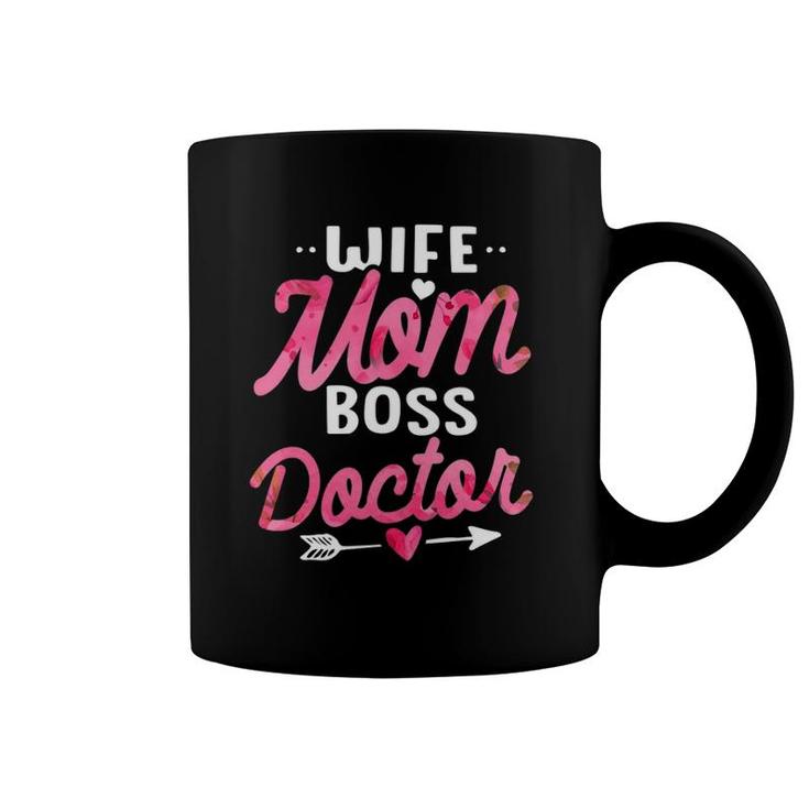 Doctor Mom Gift Wife Boss Floral Women Funny Gift Coffee Mug