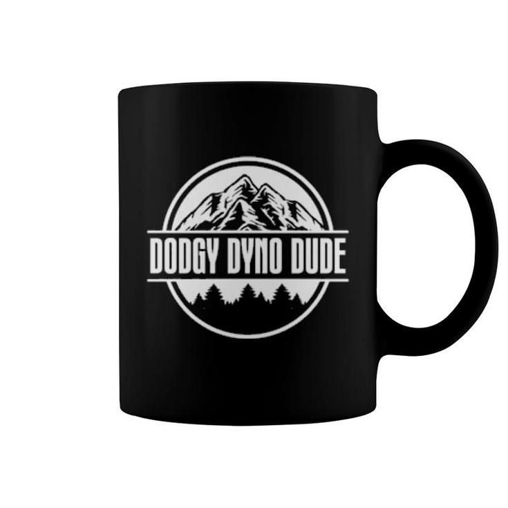 Dodgy Dino Dude Rock Climbing Mountaineer Climber  Coffee Mug