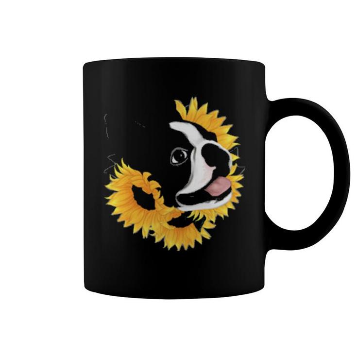 Dog Boston Terrier Sunflower150 Paws Coffee Mug