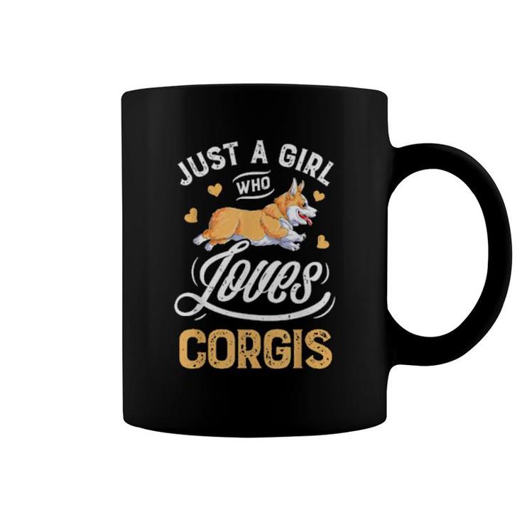 Dog Corgi Kids Women Just A Girl Who Loves Corgis S 425 Paws Coffee Mug