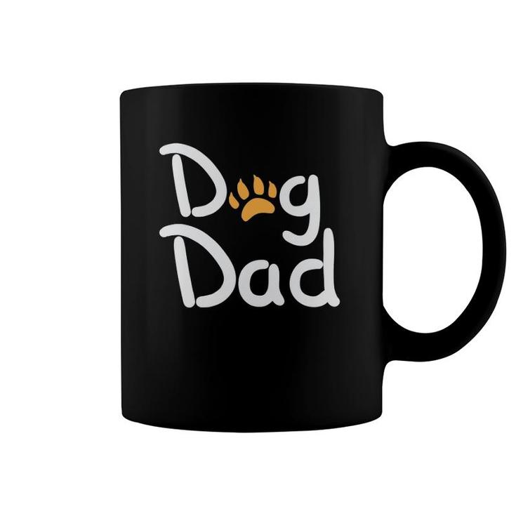 Dog Dad With Paw Print  Coffee Mug