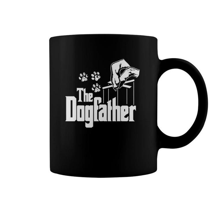 Dog-Father Dad Papa Puppy Paw Print Funny Father's Day Gift Coffee Mug