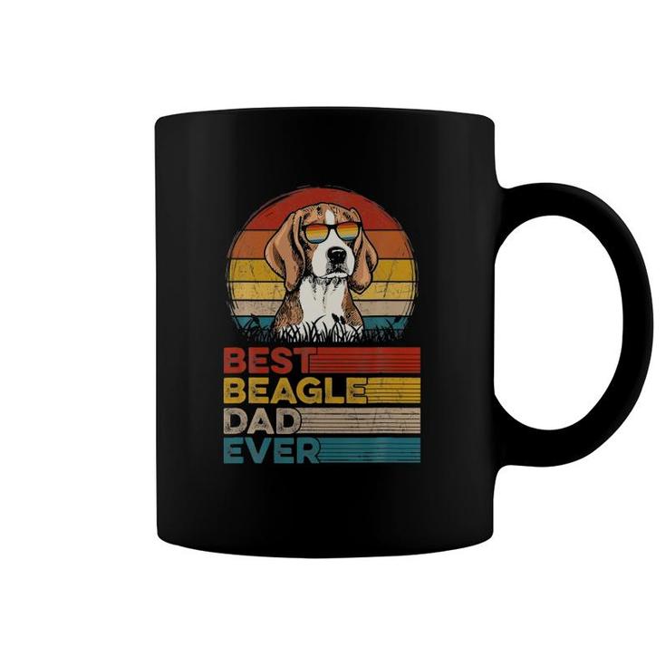 Dog Vintage Best Beagle Dad Ever Fathers Day Puppy Dog Dad Coffee Mug