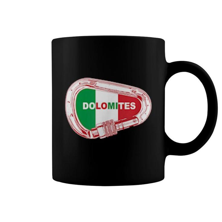 Dolomites Rock Climbing Carabiner  Coffee Mug