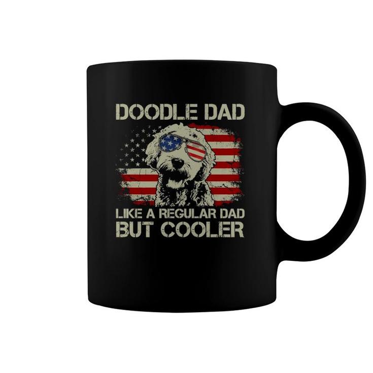 Doodle Dad Goldendoodle Regular Dad But Cooler American Flag Coffee Mug