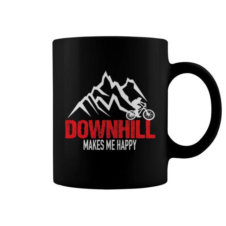 Downhill Makes Me Happy Downhill Bike Mountaibike Fahrrad  Coffee Mug