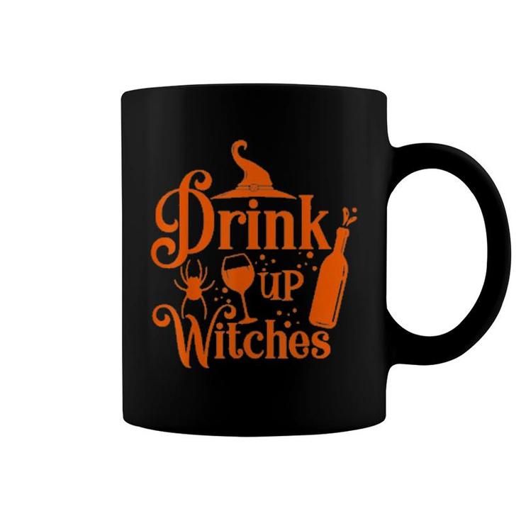 Drink Up Witches Halloween Drinking Wine Glass Lover Tee  Coffee Mug