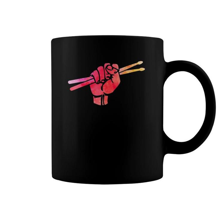 Drummer Gift Fist Drumsticks Lovers Gift Coffee Mug
