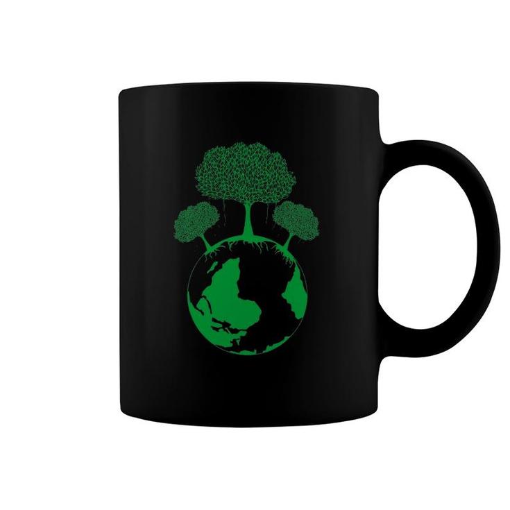 Earth Day  Planet Gift Idea Earth Growing Trees Coffee Mug