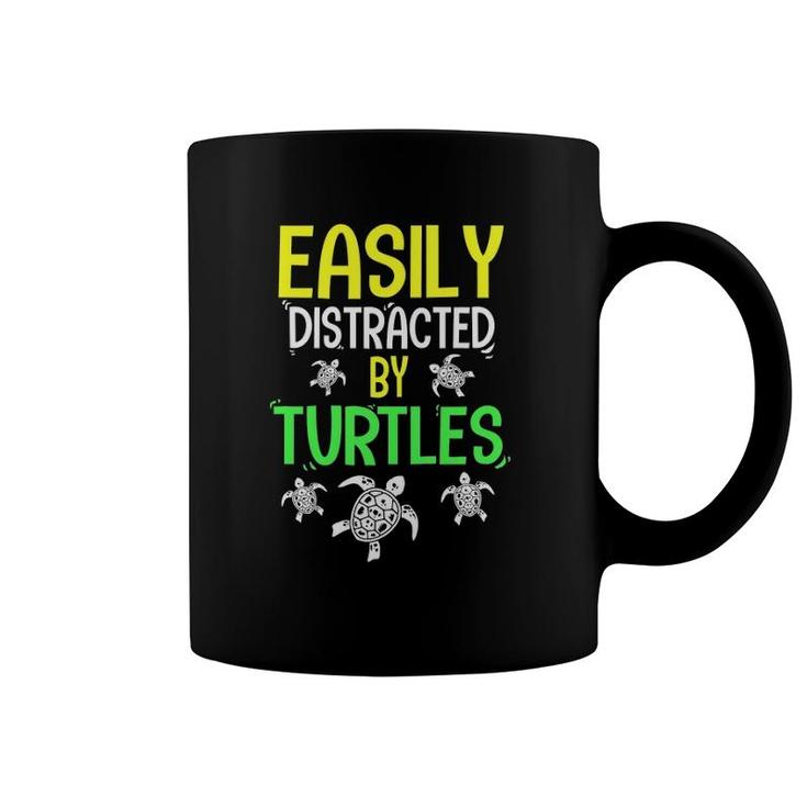 Easily Distracted By Turtles Sea Turtle Coffee Mug