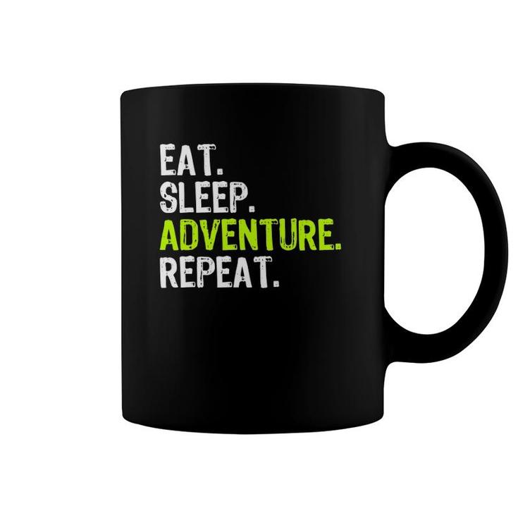 Eat Sleep Adventure Repeat Camping Outdoors Gift Coffee Mug