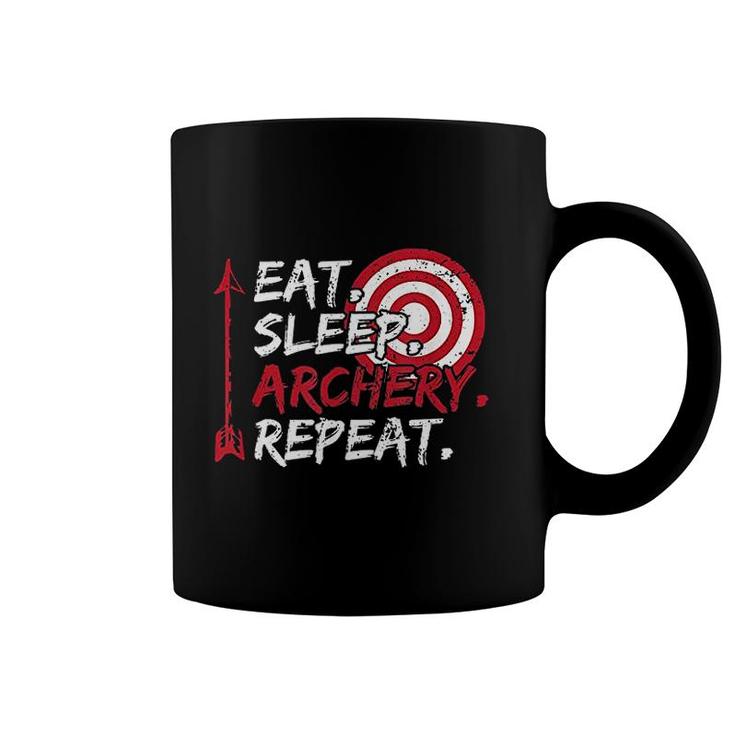 Eat Sleep Archery Repeat Bow Hunting Coffee Mug