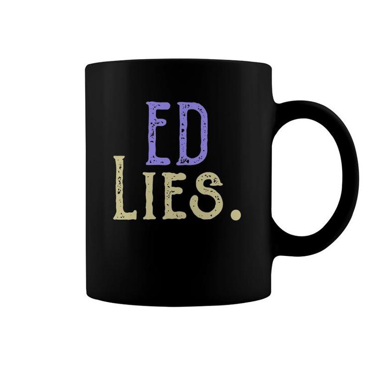 Eating Disorder Recovery Ed Lies Purple Ribbon Anorexia Gift  Coffee Mug