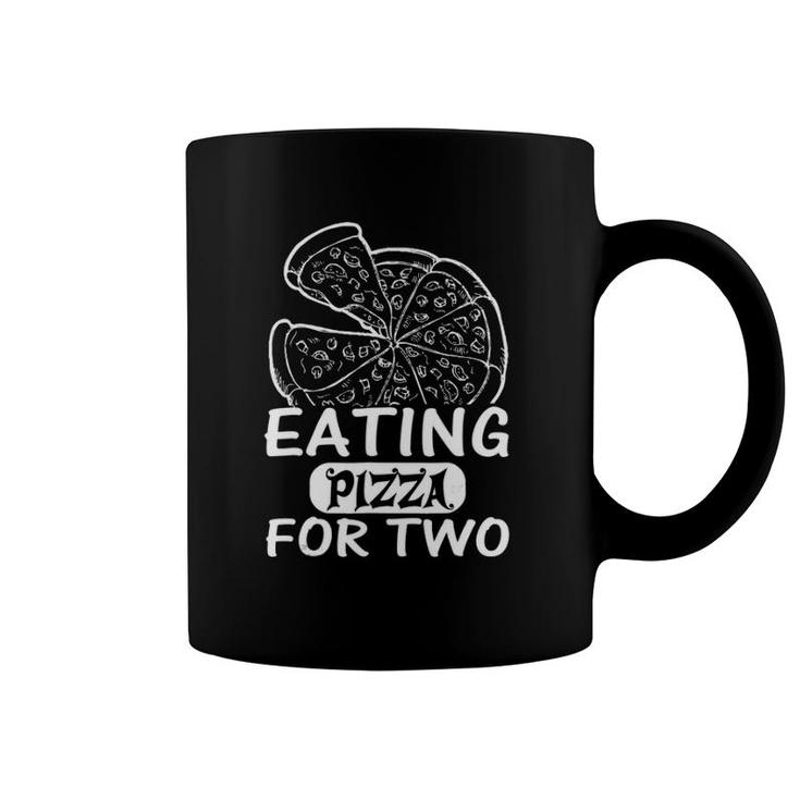 Eating Pizza For Two Funny Pregnancy New Baby Coffee Mug