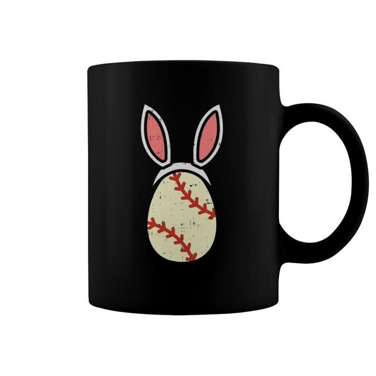 Egg Baseball Rabbit Bunny Ears Funny Easter Player Gift Coffee Mug