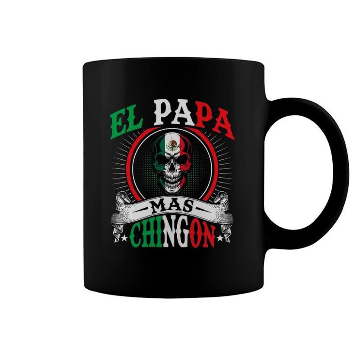 El Papa Mas Chingon Funny Mexican Dad Husband Regalo Flag Coffee Mug