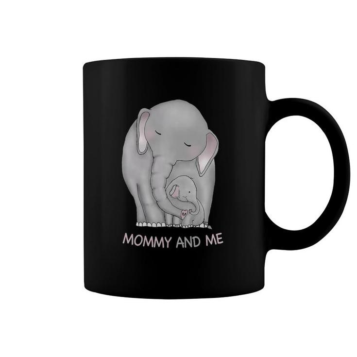 Elephant Mom And Baby Mommy And Me Coffee Mug