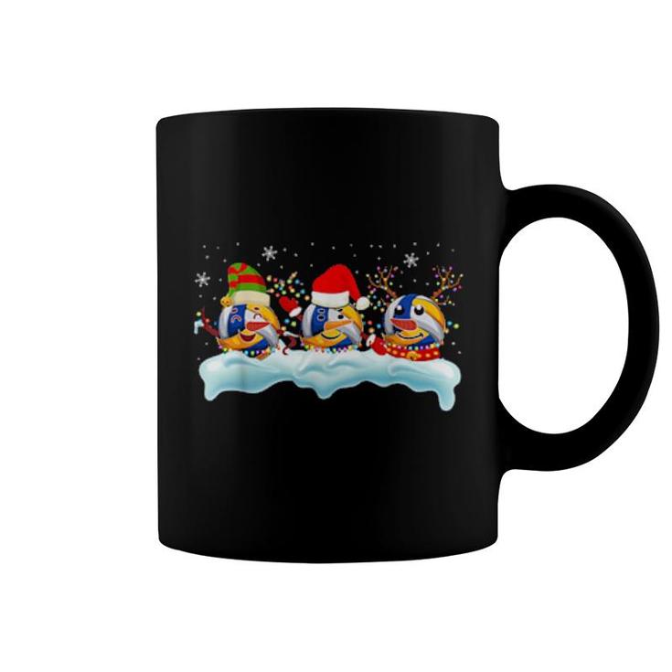 Elf Santa Reindeer Volleyball Xmas Lights Volleyball Player  Coffee Mug
