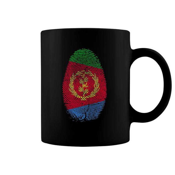 Eritrea Flag Fingerprint It Is In My Dna Gift For Eritreans Coffee Mug