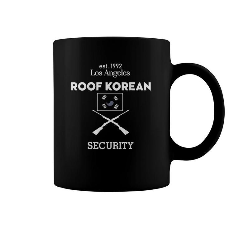 Est 1992 Los Angeles Roof Korean Security Design On The Back Coffee Mug